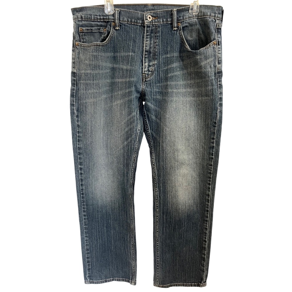 Levis 559 Relaxed Straight Jeans Mens 36x32 Medium Wash Blue Denim 00559-0242